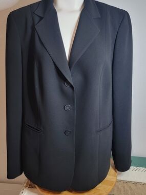 Jones NEW YORK Classic Black Women's Blazer - Timeless Tailored Jacket 14W